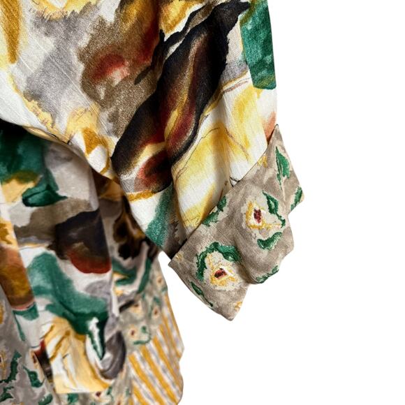 CAROLE LITTLE Vintage 80s Abstract Kimono Artsy Boho Cardigan Tunic Size 14 - Picture 8 of 15